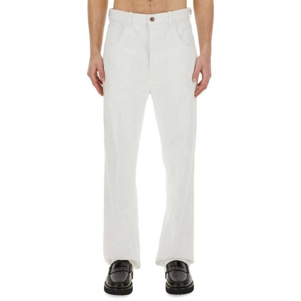 HAIKURE Men's Wide Leg Canvas Pants Men WHITE